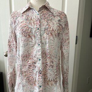 Long Sleeve Snap Front Wrangler Shirt Size M